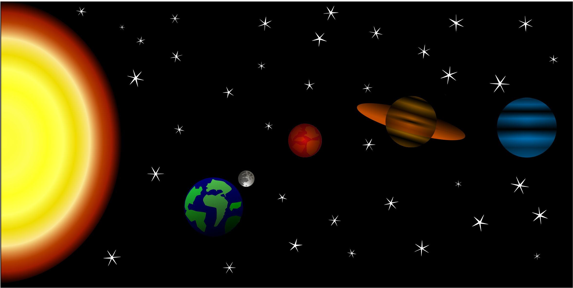 Sistema Solar / Solar System Planet Inkscape Clip Art - Solar System (2400x1697)