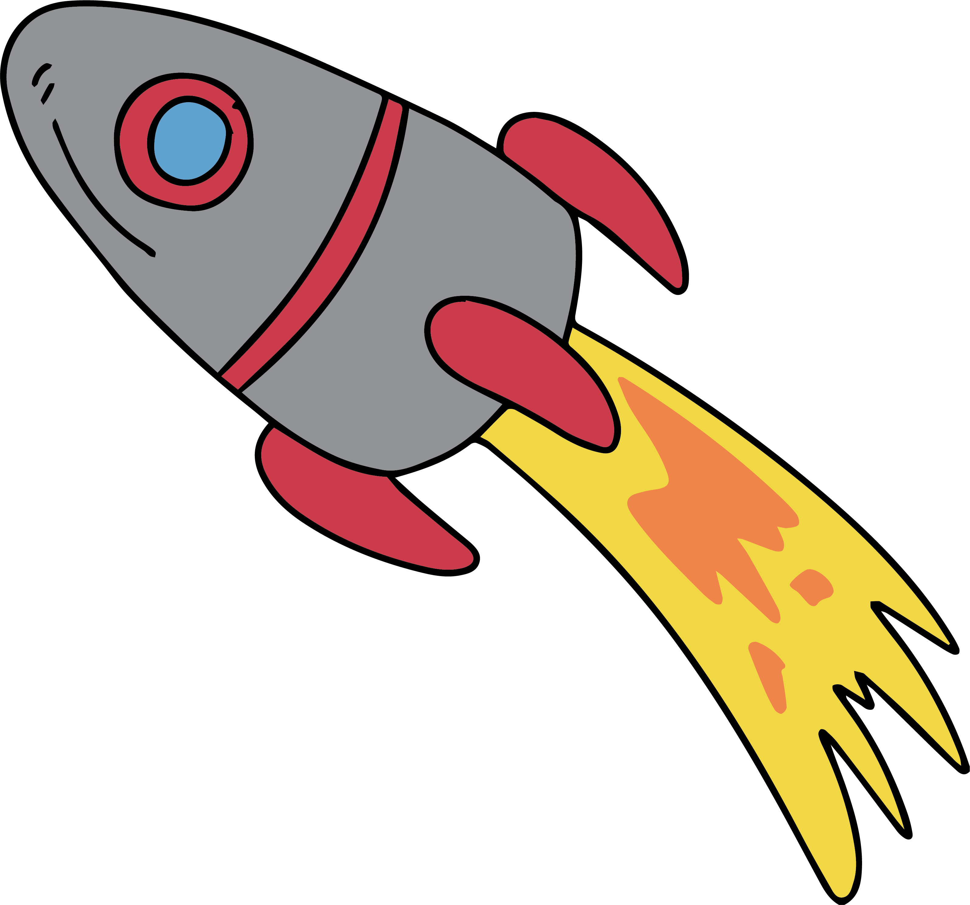 Rocket Outer Space Clip Art - Rocket Outer Space Clip Art (3190x2977)