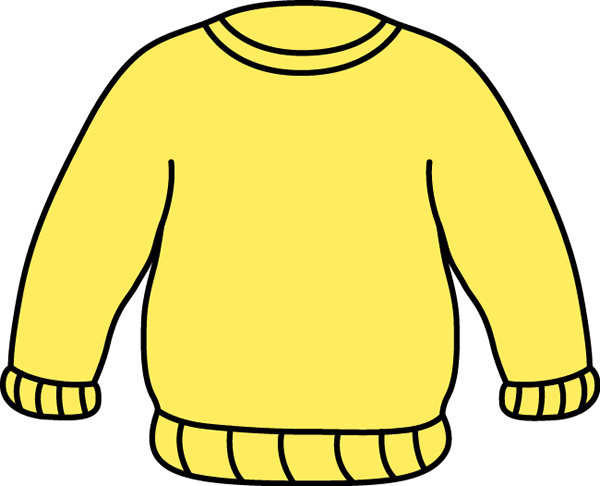 Yellow Sweater Clip Art - Sweater Clip Art (600x486)