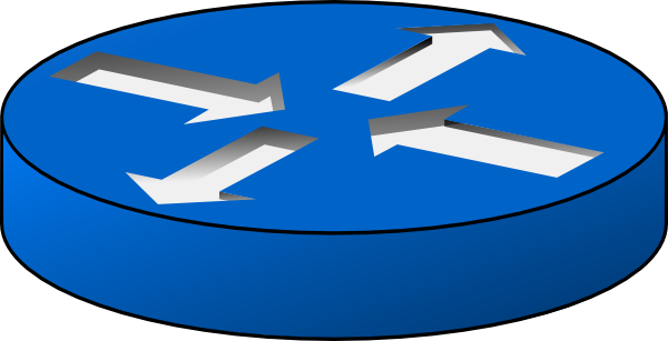 Router Small Clip Art At Clker - Clip Art (600x307)