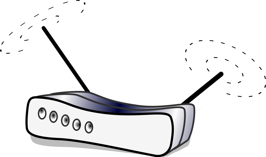 Wlan Router Clipart Vector Clip Art Online Royalty - Router Cartoon (900x533)