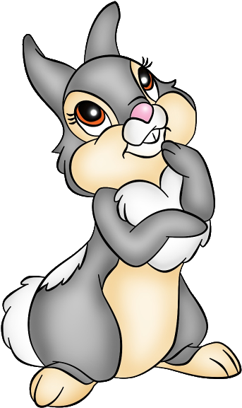 Bambi Clipart Cute Pencil And In Color Bambi Clipart - Thumper Cartoon Character (600x600)