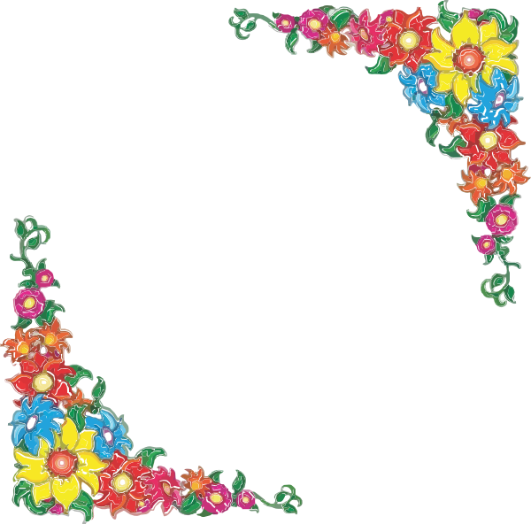 Flower Borders - Flower Borders Free Clip Art (600x592)
