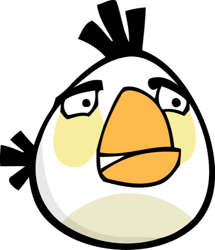 Angry Birds, Blue Bird Icon - White Bird From Angry Birds (440x512)