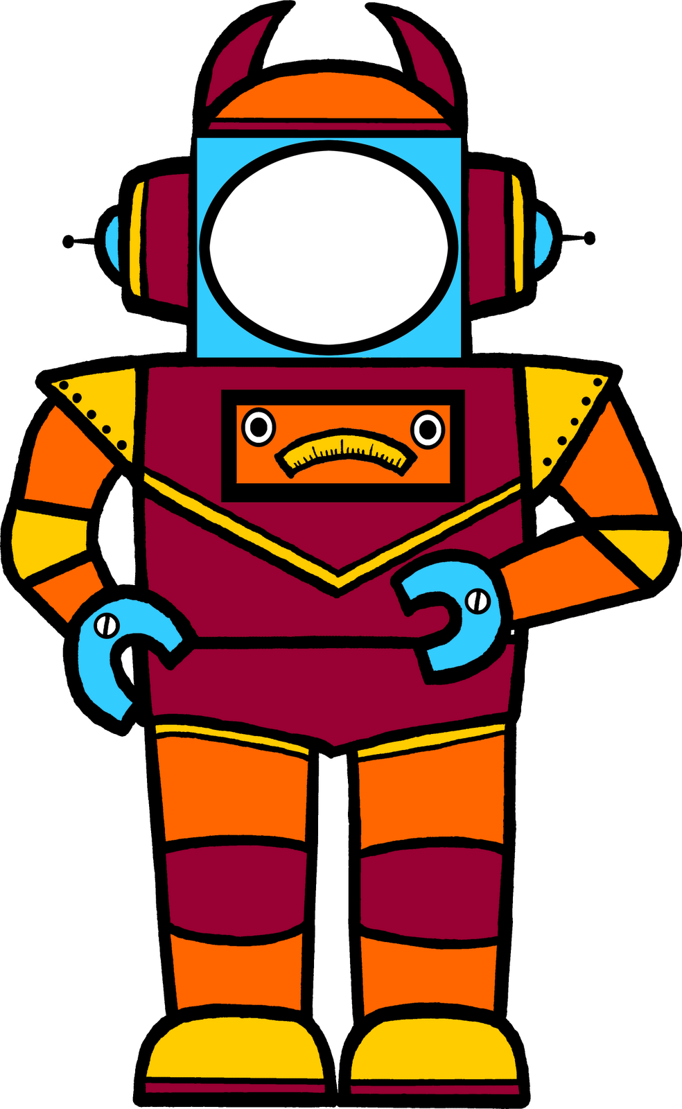 Picture Board - Robot Clip Art (984x1600)
