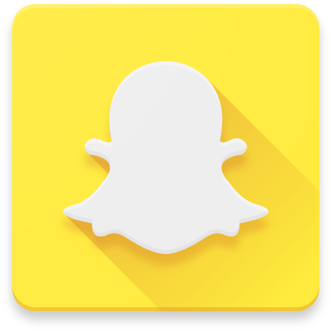 Free Snapchat Logo Transparent Background - Snapchat Material Design Icon (768x768)