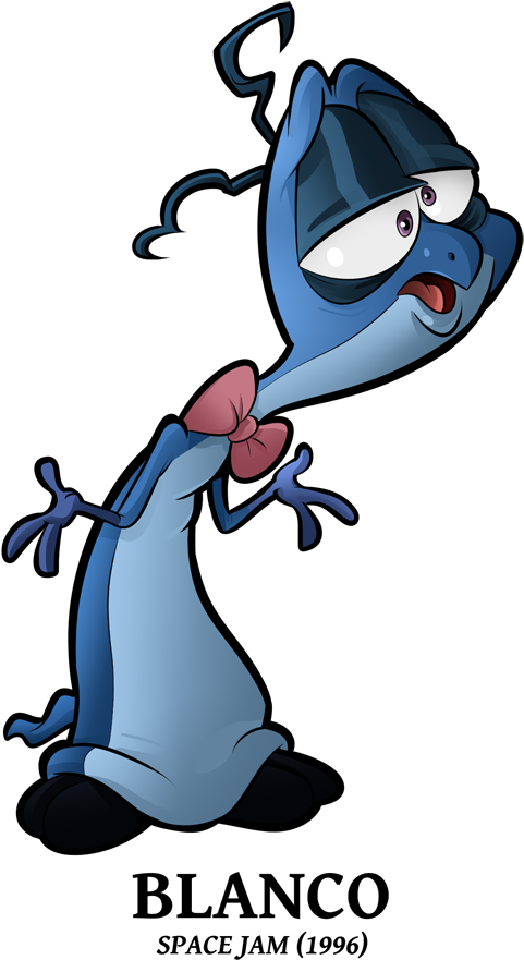 Fuyuflowga 19 25 1996 Aliens Vs Monstars- Blanco By - Space Jam Monstars Blue (584x900)