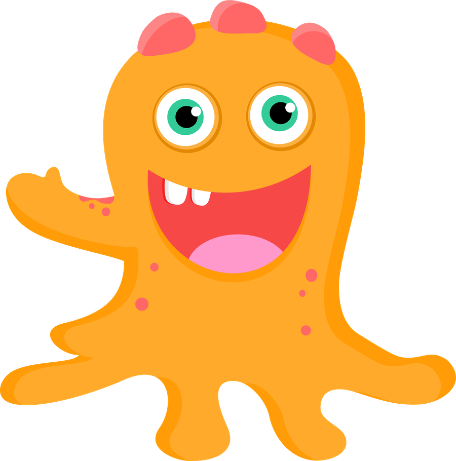 Say Hello - Desenho De Monstrinhos Png (2965x3001)