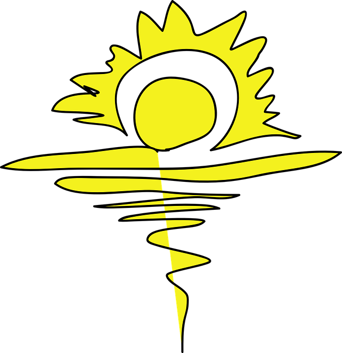 Sunflower Line Art 24, - Sun Shine Clip Art (696x720)