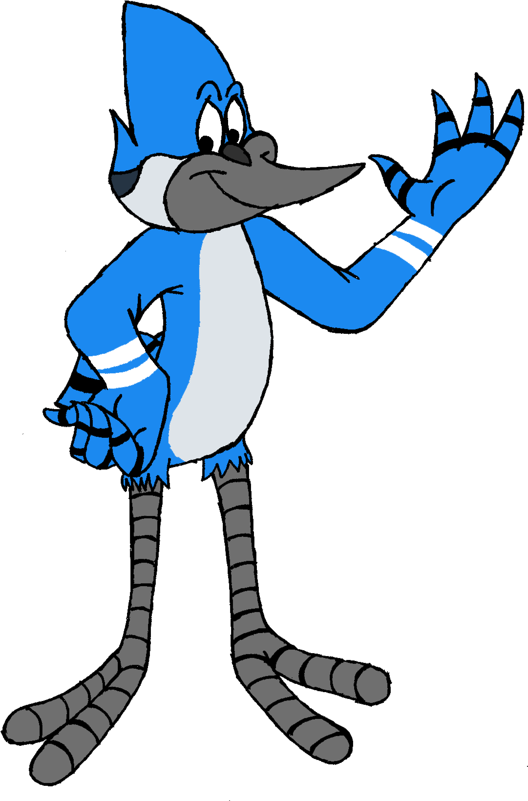 Mordecai In Looney Tunes Art Style - Mordecai In Looney Tunes Art Style (1156x1685)