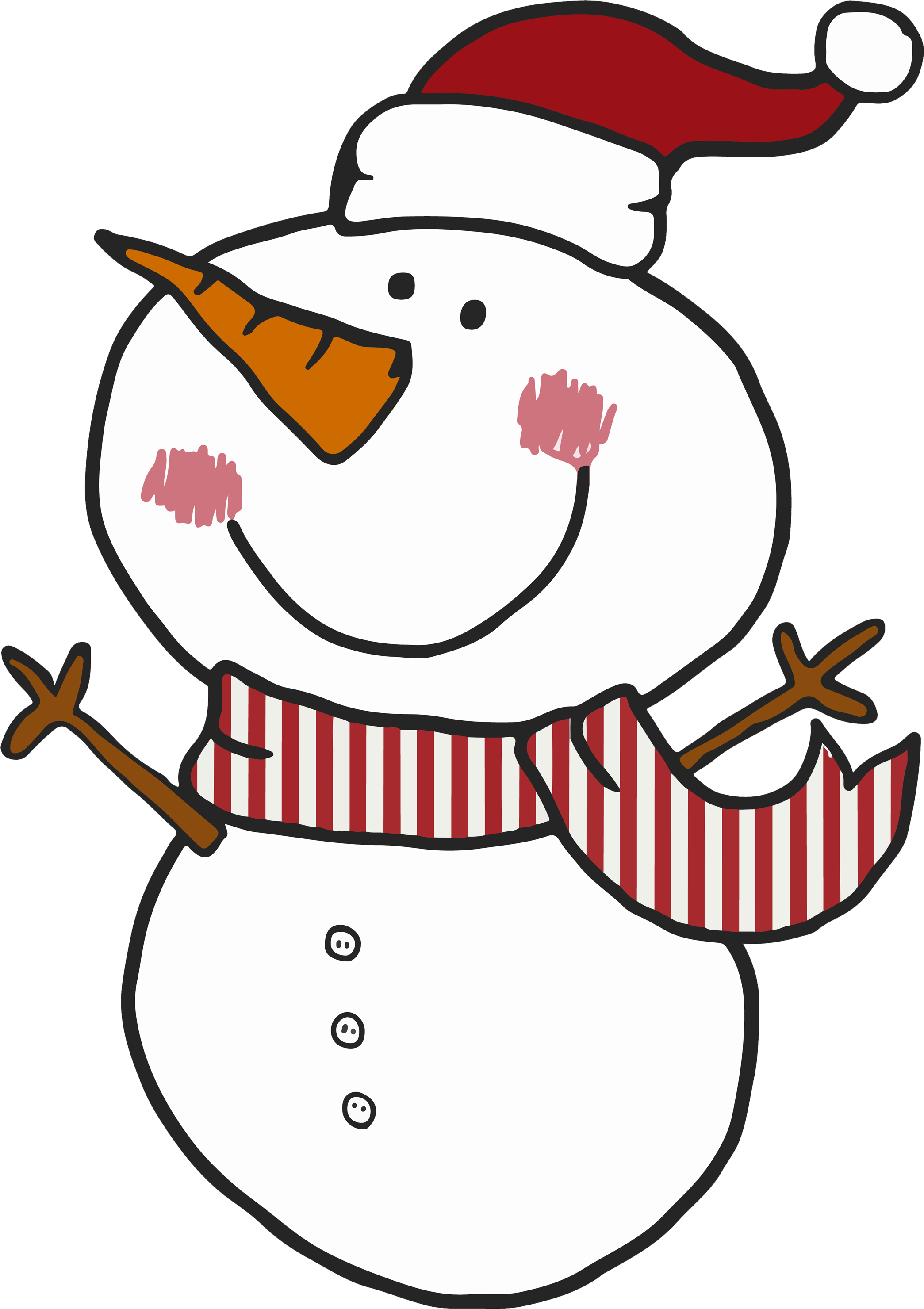 Snowman - Kardan Adam Clipart Png (2607x3255)