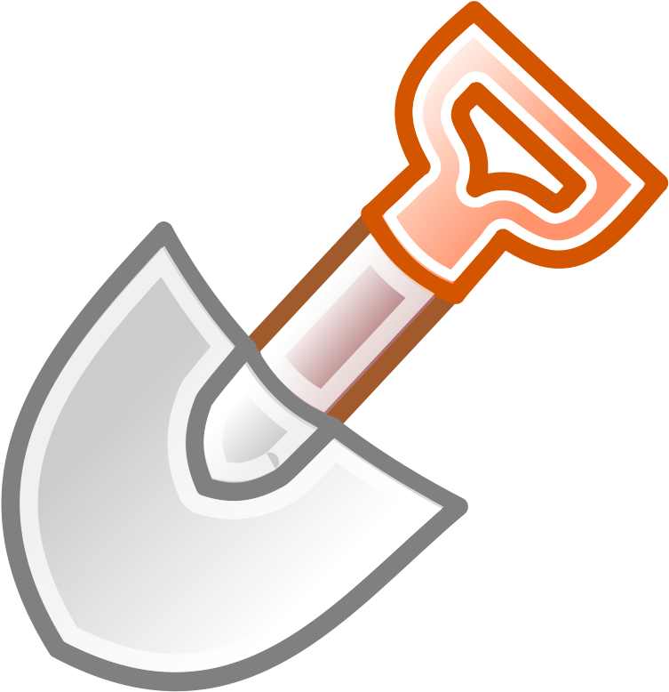 Clipart - Shovel Icon - Clipart Shovel (1239x1280)