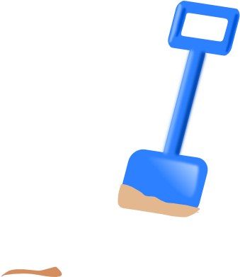 Sand Shovel Clipart (600x390)