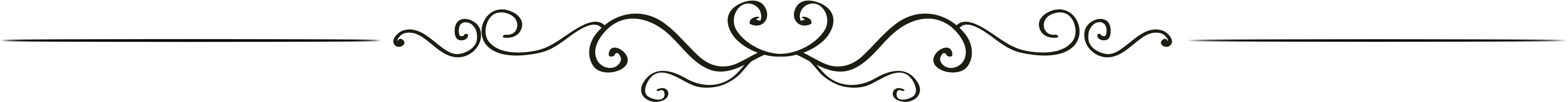 Decorative Line Clipart - Divider Floral (4409x417)