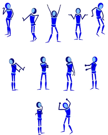 Defensive Body Language Clipart - Body Language Posture Clip Art (363x438)