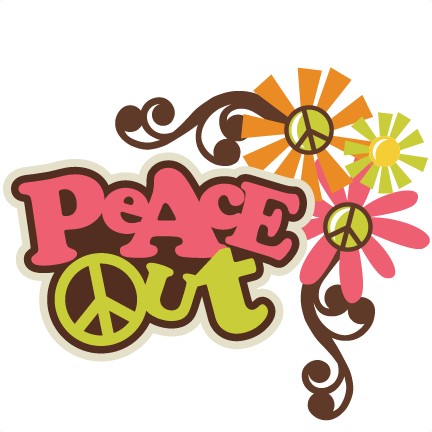 Peace Out Svg Scrapbook Title Peace Sign Svg File Flower - Peace Out Clip Art (432x432)