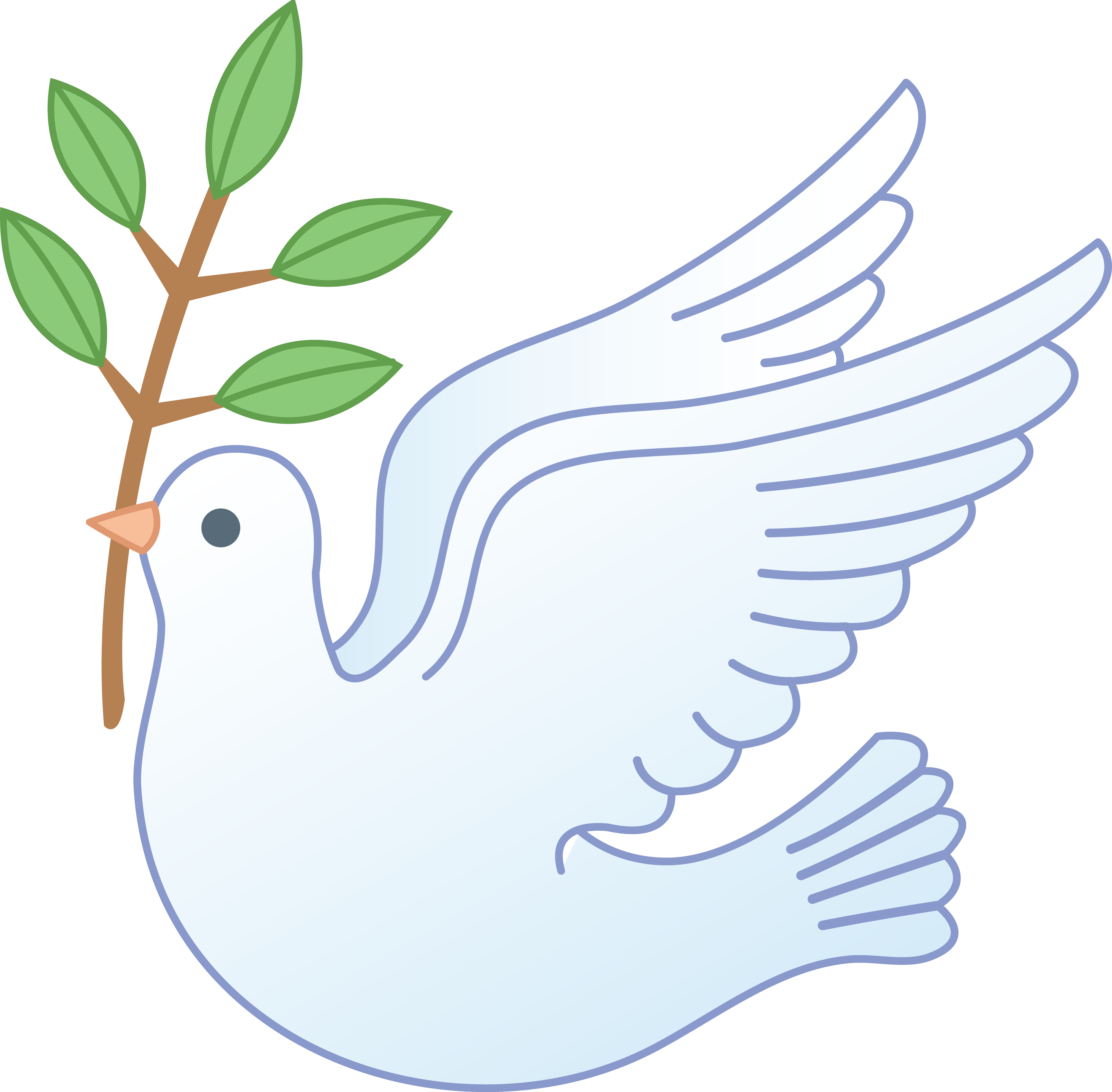 White Dove Symbol Holy Clipart - Dove (4839x4754)