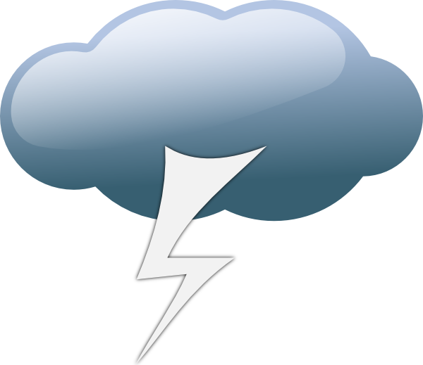 Free Vector Thunderstorm Weather Symbols Clip Art - Weather Symbols Thunderstorm (867x750)