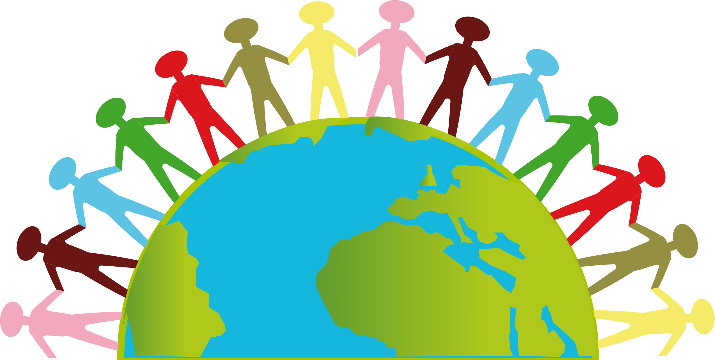 Wallpaper Clipart Earth - World Population Day (2365x1191)