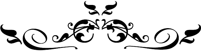Decorative Line Clip Art Black And White - Decorative Elements Clip Art (640x320)