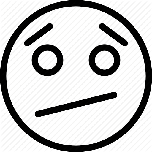 Confused Emoticon Animation Chat Confuse Confused Creative - Confused Smiley Face Black And White (512x512)