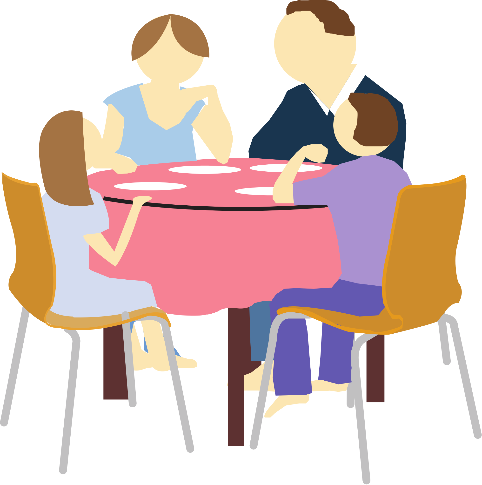 Open - Family Eating Png (2000x2012)