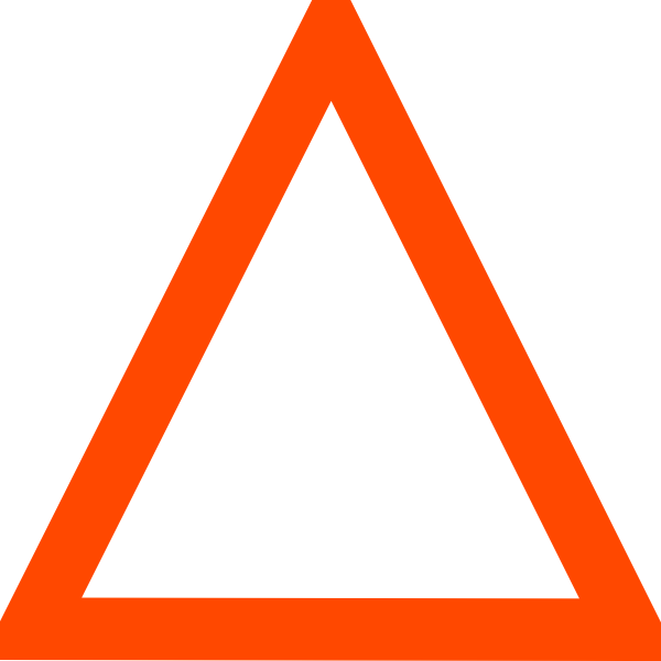 Fresh Inspiration Triangle Clipart Orange Clip Art - Triangle Clipart (600x600)