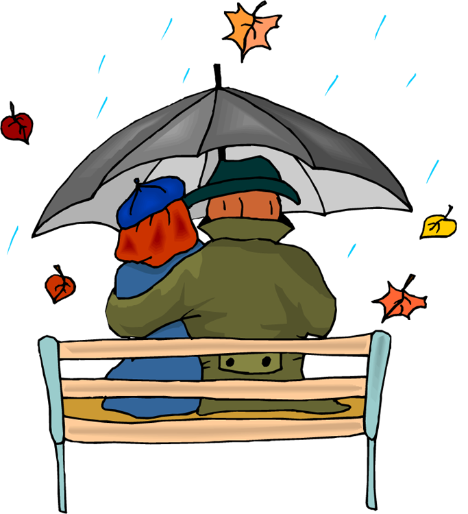 Earthquake - Lovers Sitting On Bench Clipart (683x750)