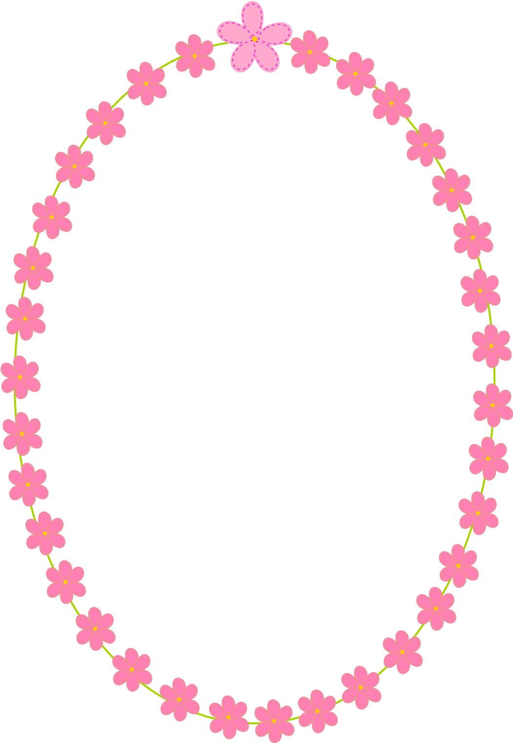 White And Pink Flowers Border Png - Merry Christmas From Our Family To Yours (1049x1538)