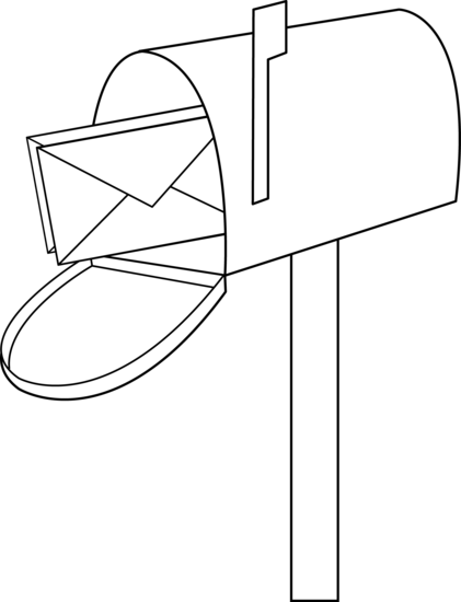 Mailbox Mail Mail Clipart Free Clipart Images 2 Image - Drawing Of A Mailbox (421x550)