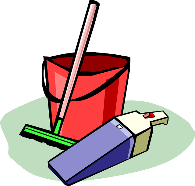 Cleaning, Supplies, Bucket, Dust Buster, Vacuum - Cleaning Supplies Clipart (640x609)