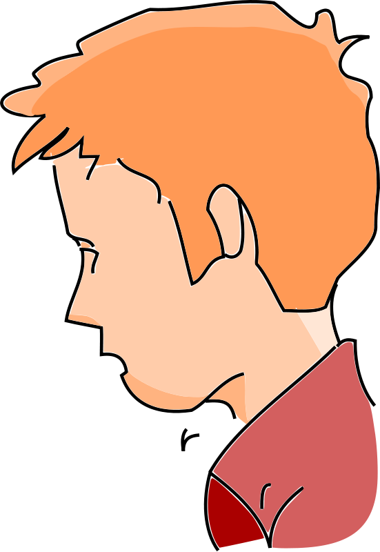 Free Coloured Youngster - Boy Turned Around Cartoon (551x800)