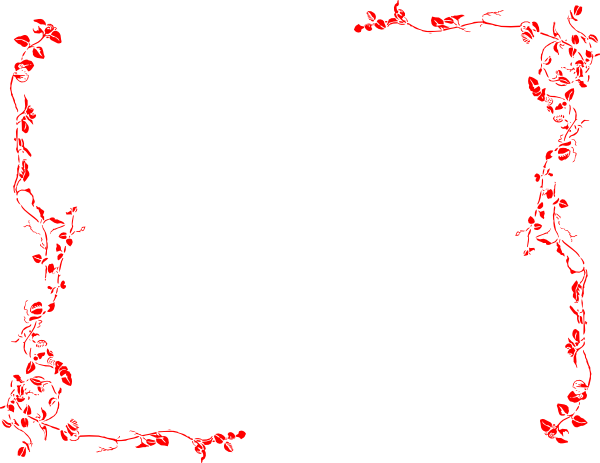 Red Vine Border Clip Art At Clker Com Vector Clip Art - My Name Is Baylee (600x463)