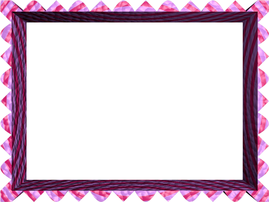 Pink Purple Fancy Loop Cut Rectangular Powerpoint Border - Pink And Red Border (960x720)