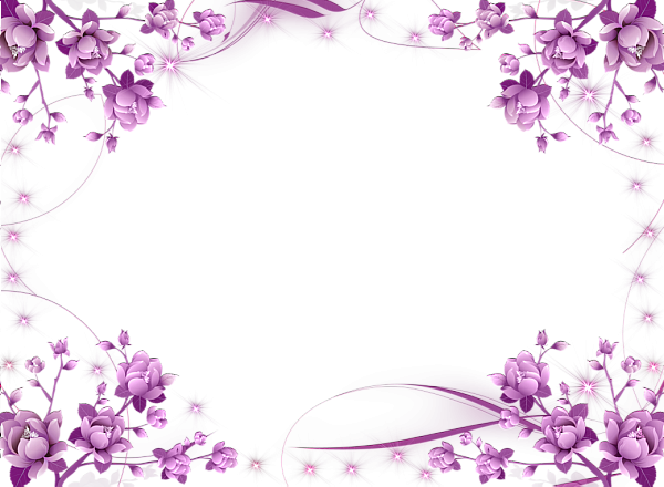 Pink Border Png - Frame Flower (600x440)