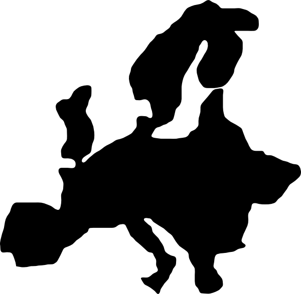 Europe Outline Clip Art At Clker - Europe Clipart (600x587)