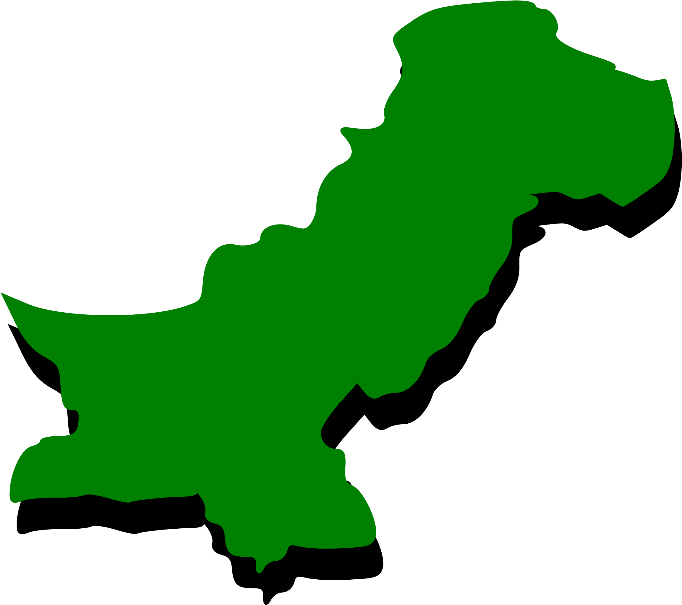 Outline Map Of Pakistan With Green Fill - Pakistan Map Png (2400x3394)