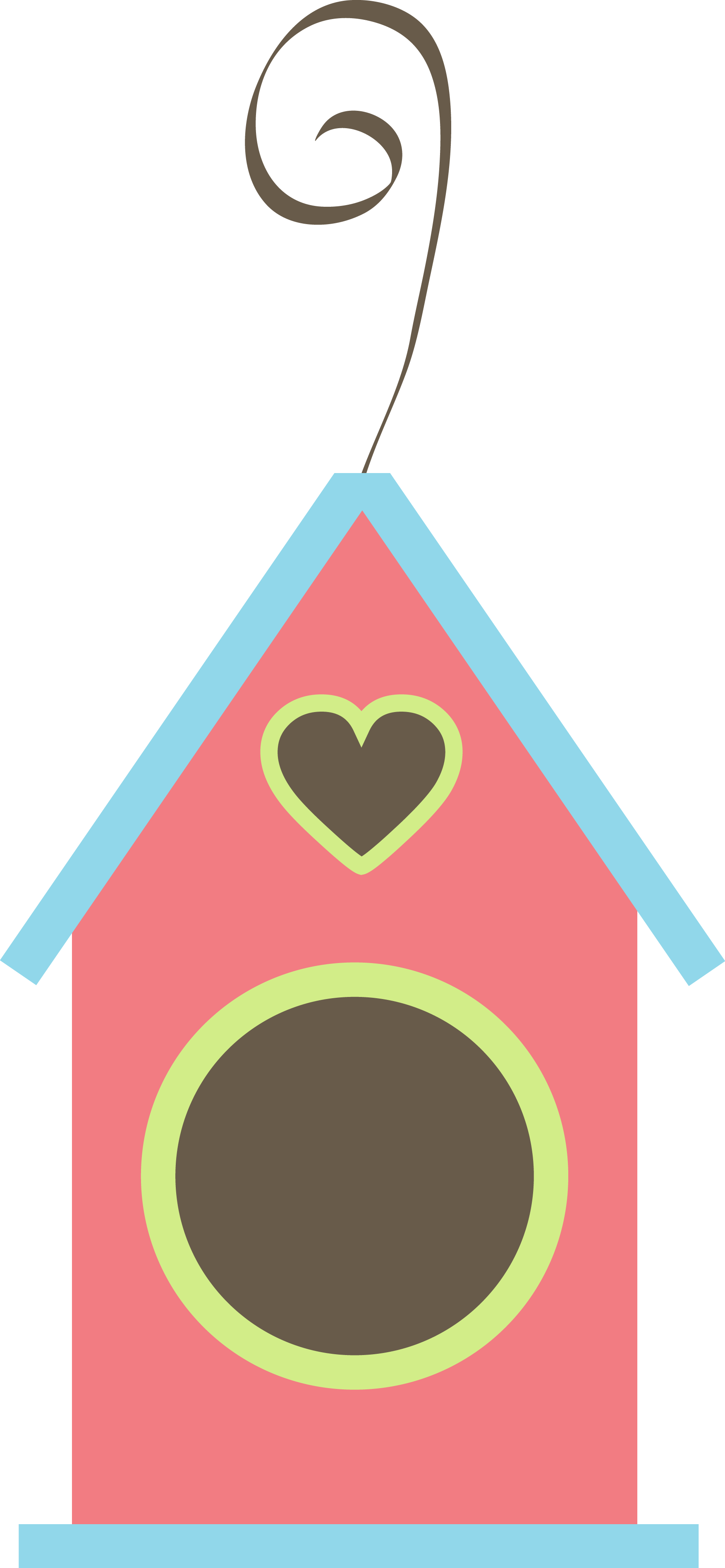 Birdhouse Digital Clip Art - Birdhouse Digital Clip Art (1753x3792)
