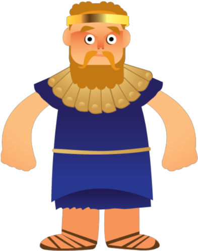 King Minos Serious - King Minos Clipart (420x524)
