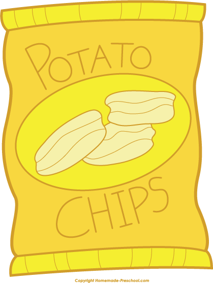 Click To Save Image - Potato Chips Bag Clip Art (419x557)