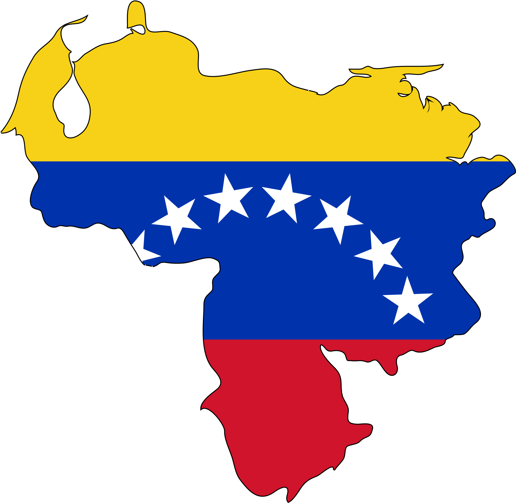 Venezuela - Venezuela Flag Map Png (2048x1992)