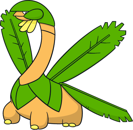 Shiny 6 Perfect Iv Jolly Harvest Tropius W/ Sitrus - Top 10 Grass Pokemon (433x422)