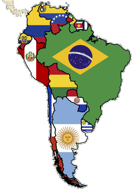 South America Flag Map Ylgri3 Clipart - South America Clipart (472x640)