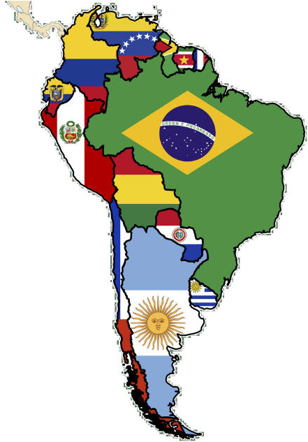 South America Flag Map Ylgri3 Clipart - South America Clipart