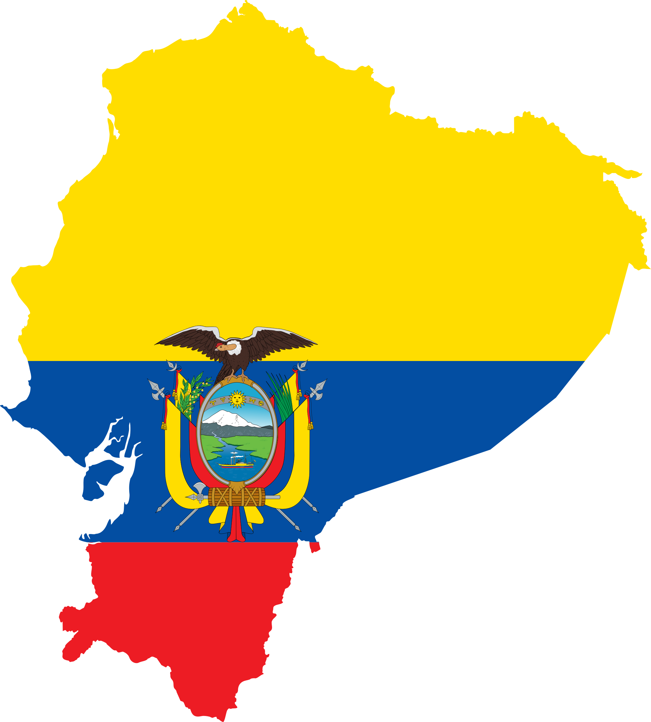 Ecuador Flag Map Clipart - Ecuador Flag Map (2166x2400)