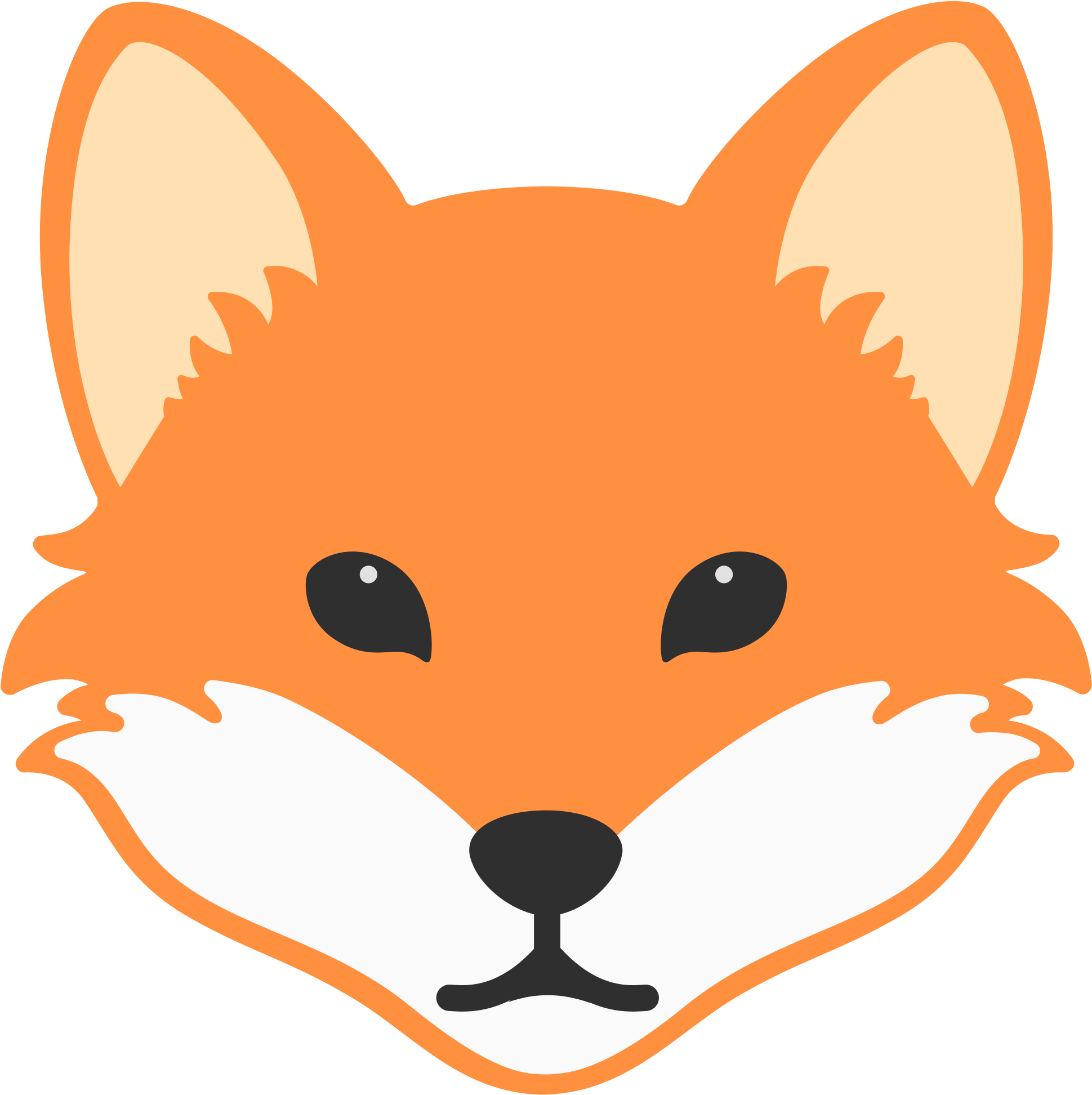 Kind Face Clip Art Download - Fox Emoji Png (2000x2000)