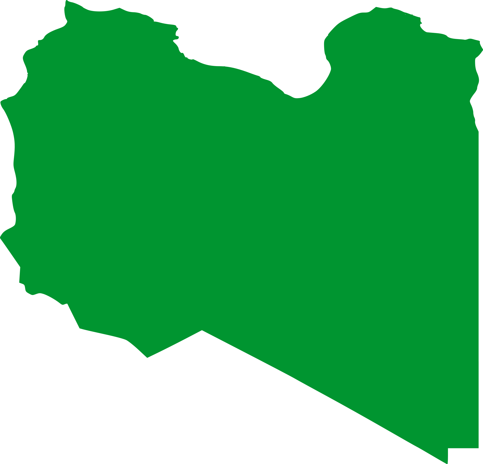 Flag Clipart Libya - Flag Map Of Libya (2000x1924)