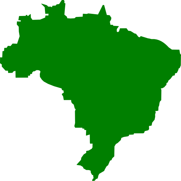 Teste Clip Art At Clker - Brazil Map Clipart (600x600)