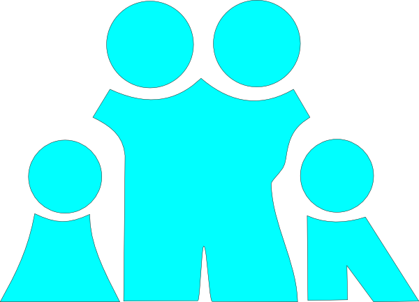 Turqoise Family Clip Art - Parents Clip Art (600x433)