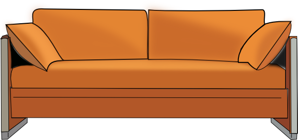 Sofa Clipart (600x283)